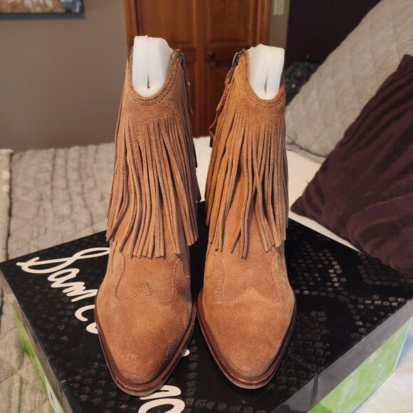 Suede Fringed Booties - Picture 3 of 3